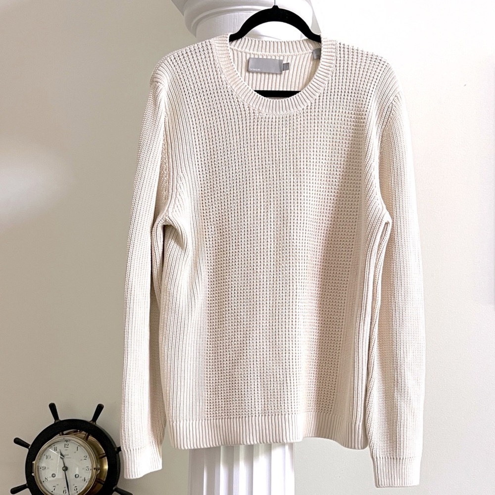 Vince Off-White Crewneck Spring Sweater